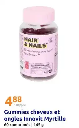 Action Good - gummies cheveux et ongles innovit myrtille offre