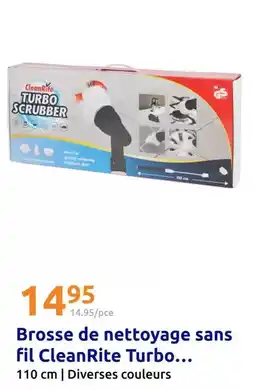 Action Brosse de nettoyage sans fil cleanrite turbo offre