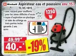 Norma Einhell - aspirateur eau et poussière offre