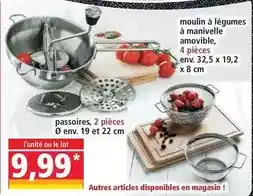 Norma Moulin à légumes à manivelle amovible offre