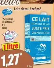 Norma C'est qui le patron?! - lait demi-écrémé offre