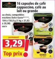 Norma Caffeciao - 16 capsules de café cappuccino, café au lait ou grande offre
