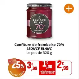 Coccinelle Express Confiture de framboise 70% leonce blanc offre