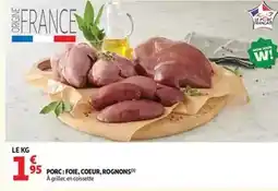 Auchan Supermarché Porc: foie, coeur, rognons offre