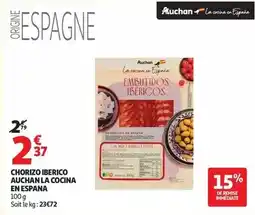 Auchan Supermarché Auchan - chorizo iberico la cocina en españa offre
