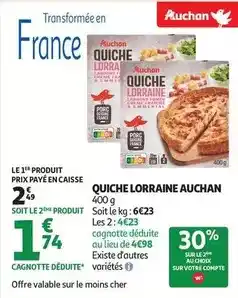 Auchan Supermarché Auchan - quiche lorraine offre