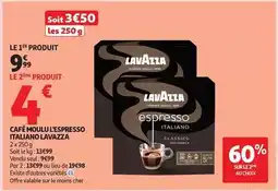 Auchan Supermarché Lavazza - café moulu l'espresso italiano offre