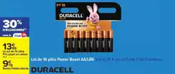 Carrefour Duracell - lot de 16 piles power boost aa/lr6 offre