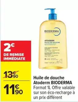Carrefour Bioderma - huile de douche offre