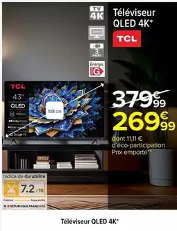 Carrefour Tcl - téléviseur qled 4k offre