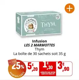 Coccinelle Express Infusion les 2 marmottes offre