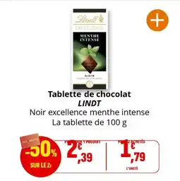 Coccinelle Express Tablette de chocolat lindt offre