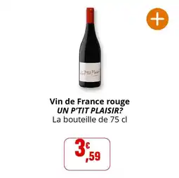 Coccinelle Express Vin de france rouge un p'tit plaisir offre
