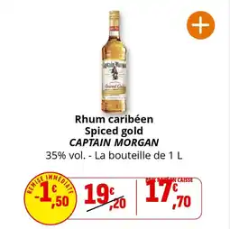 Coccinelle Express Rhum caribéen spiced gold captain morgan offre