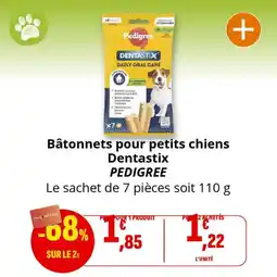 Coccinelle Express Bâtonnets pour petits chiens dentastix pedigree offre