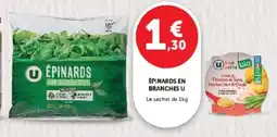 Super U Épinards en branches u offre