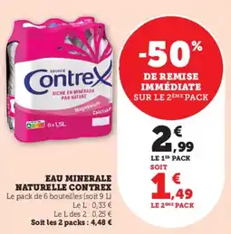 Super U Eau minerale naturelle contrex offre