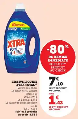Super U Lessive liquide xtra total offre