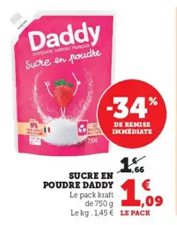 Super U Sucre en poudre daddy offre