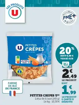 Super U Petites crepes u offre