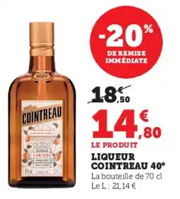 Super U Liqueur cointreau 40° offre