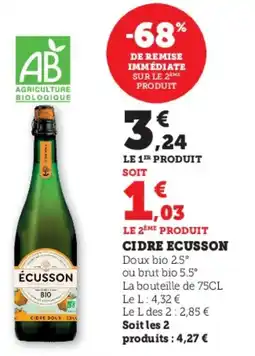 Super U Cidre ecusson offre