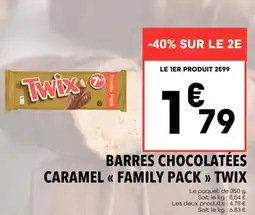 Supeco Twix - barres chocolatées caramel family pack offre