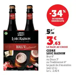 Super U Cidre loic raison offre