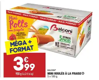 ALDI Mini roulés à la fraise offre