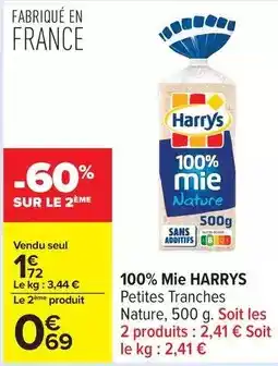 Carrefour Drive Harry's - 100% mie offre