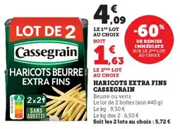 Super U Haricots extra fins cassegrain offre