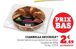 Super U Ciambella gecchele offre