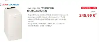 Whirlpool TDLRB65332BSFR/N