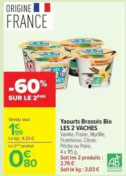 Carrefour Les 300 laitiers bio - skyr bio offre
