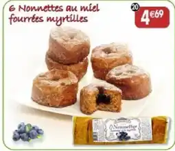 Maximo 6 nonnettes au miel fourrées à la myrtille offre