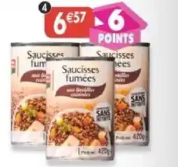 Maximo Lot de 3 boîtes 1/2 de saucisses aux lentilles cuisinées offre