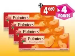 Maximo Lot de 4 paquets de palmiers feuilletés 11,50/kg soit l'unité 1,15 offre