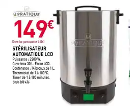RAGT Jardin & Maison LE PRATIQUE Stérilisateur automatique lcd offre