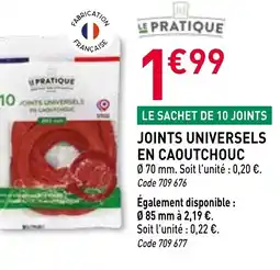RAGT Jardin & Maison LE PRATIQUE Joints joints universels en caoutchouc offre