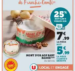 Hyper U Mont d'or aop baby badoz offre
