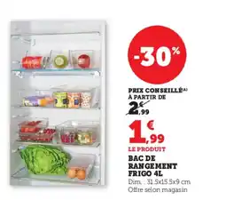 Hyper U Bac de rangement frigo offre
