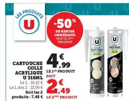 Hyper U U Cartouche colle acrylique offre
