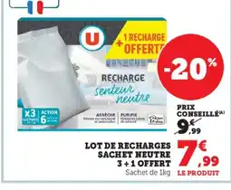 Hyper U Lot de recharges sachet neutre offre