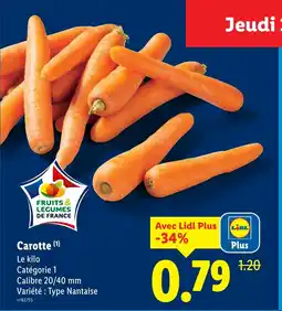 Lidl Carotte offre