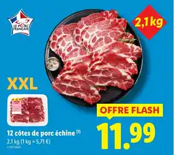 Lidl 12 côtes de porc échine offre