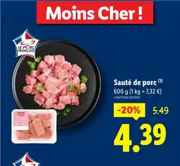 Lidl Sauté de porc offre