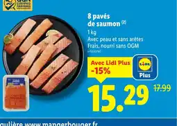 Lidl 8 pavés de saumon offre