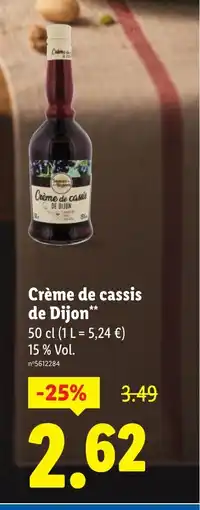 Lidl Crème de cassis de Dijon offre