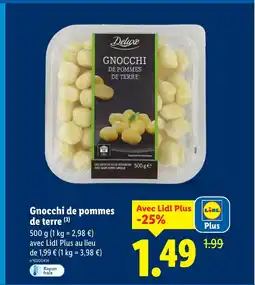 Lidl Gnocchi de pommes de terre offre