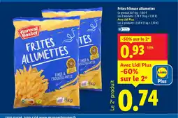Lidl Frites friteuse allumettes offre